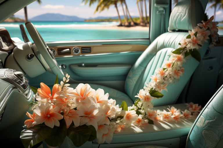 Revamp Your Car Interior: Discover Customizable Hawaiian Rear View Mirror Charms and More