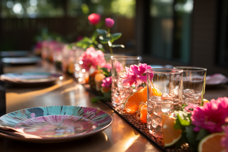 Creating a Vibrant and Cost-Effective Hawaiian-themed Party: A Look at Various Decoration Ideas