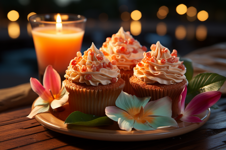 Enhancing Your Tropical Party: Hawaiian Luau-Themed Edible Cupcake Toppers and Tiki Luau Cupcake Wrappers