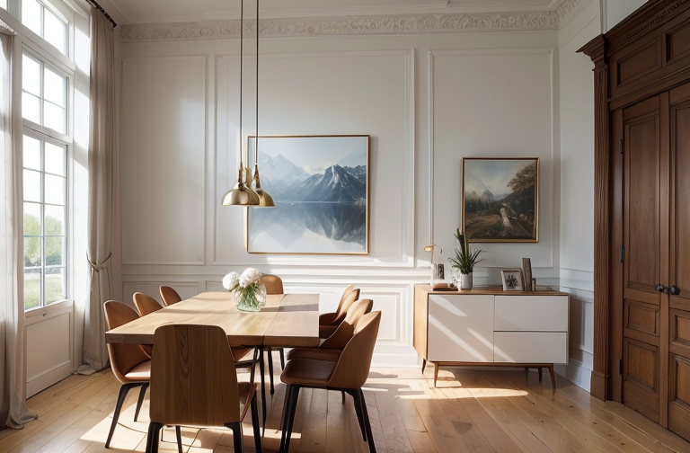 Enhancing the Beauty of an All-White Room: from Art Displays to Greenery