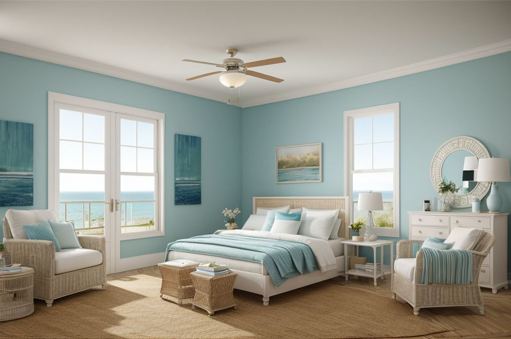Mastering Coastal Vibes: Incorporating Sea-Inspired Color Palettes and Clever Storage Solutions in Small Beach Houses