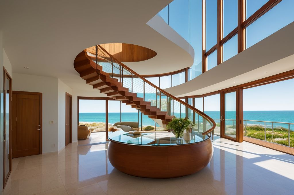 Exploring Spiral Stairs and Coastal-inspired Interior Designs: Bringing the Beach into Your Home