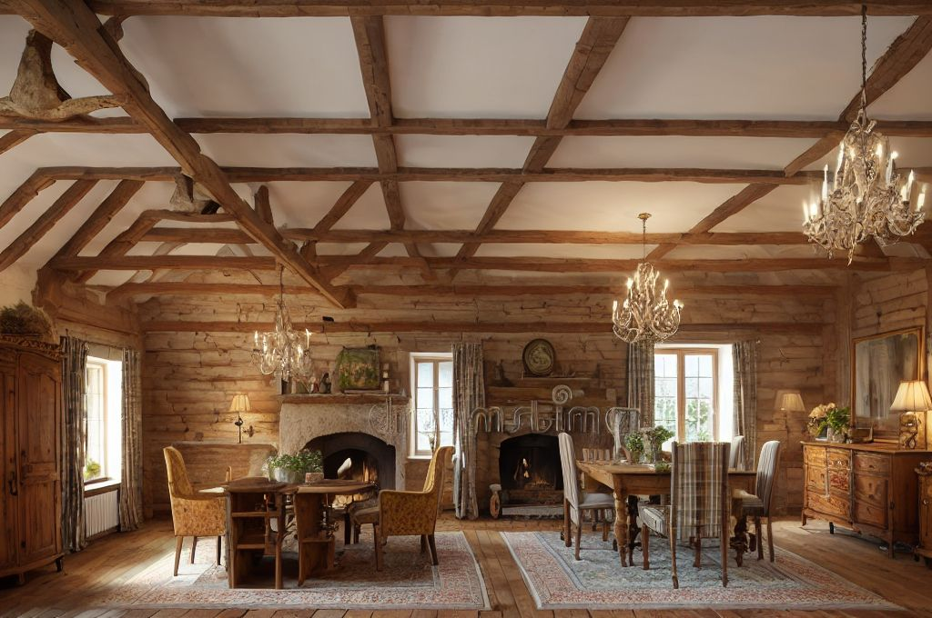 Exploring the Charming Interiors of Rustic Norwegian Houses: A Look at Premium Stock Images